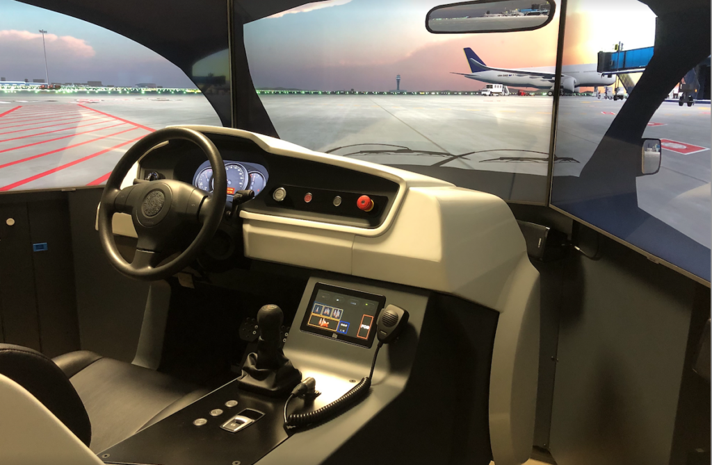 Simulador conducción aeropuerto